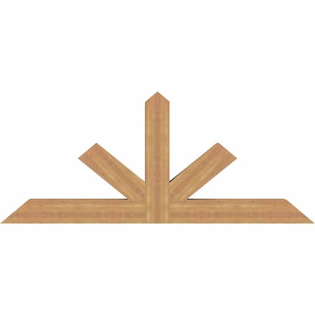 Ekena Millwork Saratoga Timber Gable Bracket, Western Red Cedar, 72"W x 30"H x 5 1/2"D x 5 1/2"F, 10/12 Pitch GBW072X30X0606SAR00SWR